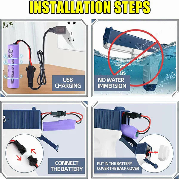 Electric Water Toy - High-Capacity, Powerful Water Sprayer for Ultimate Fun