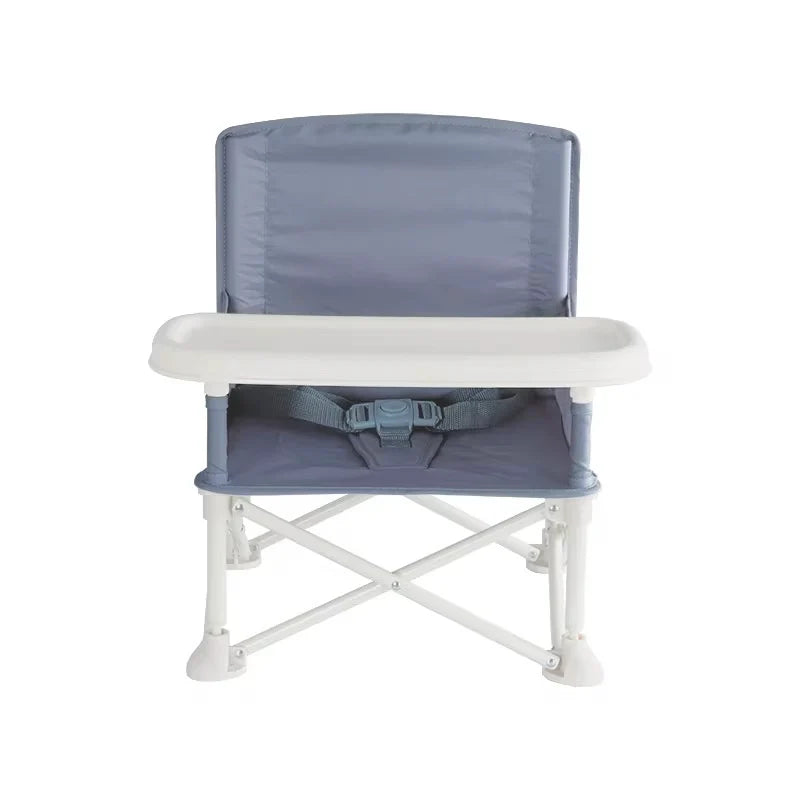 Portable Baby Chair | Camp Chair With Removable Tray (Grey)