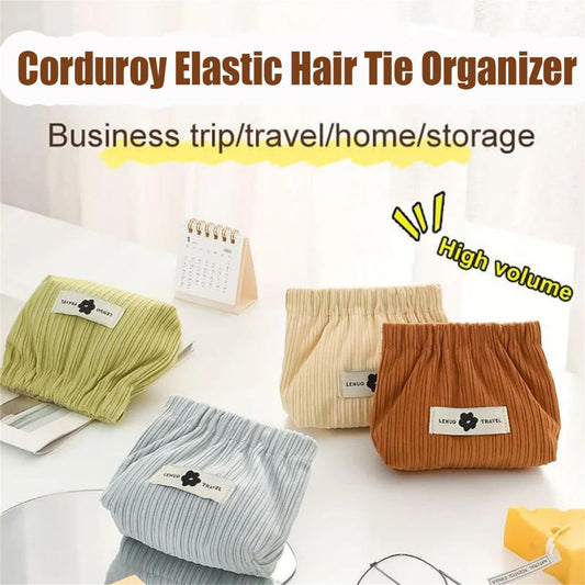 Elastic Corduroy Storage Bag