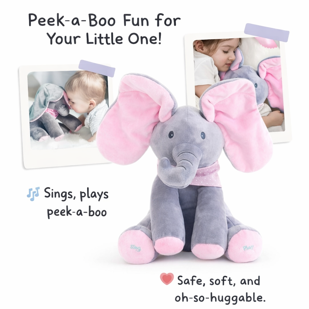 Peek-a-Boo Musical Elephant Plushie