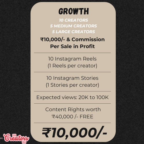 Growth Plan! 5 Medium creators (10K - 25K Followers)  5 Large creators (25K - 50K Followers)