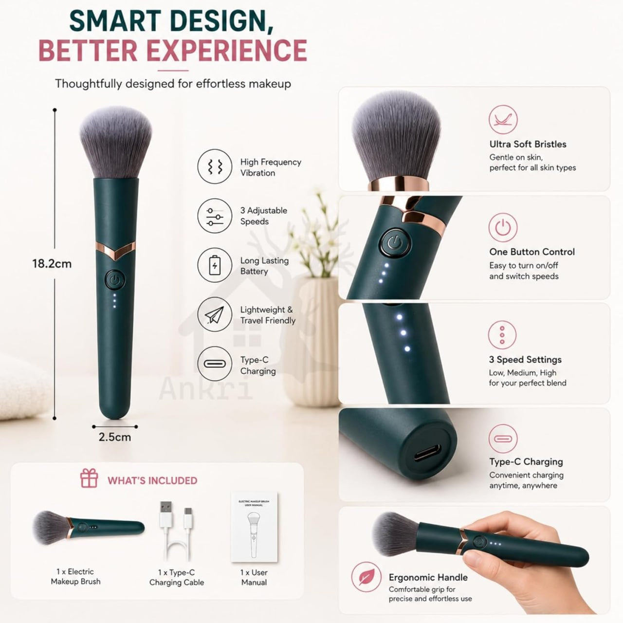 GlowBlend™ Electric Makeup Brush