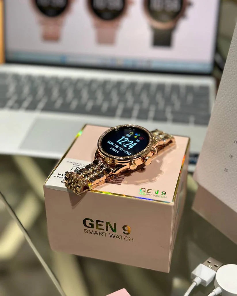 Premium Quality Luxurious Fassil Gen 9 Smartwatch with Calling and Amoled Display Free Gift included