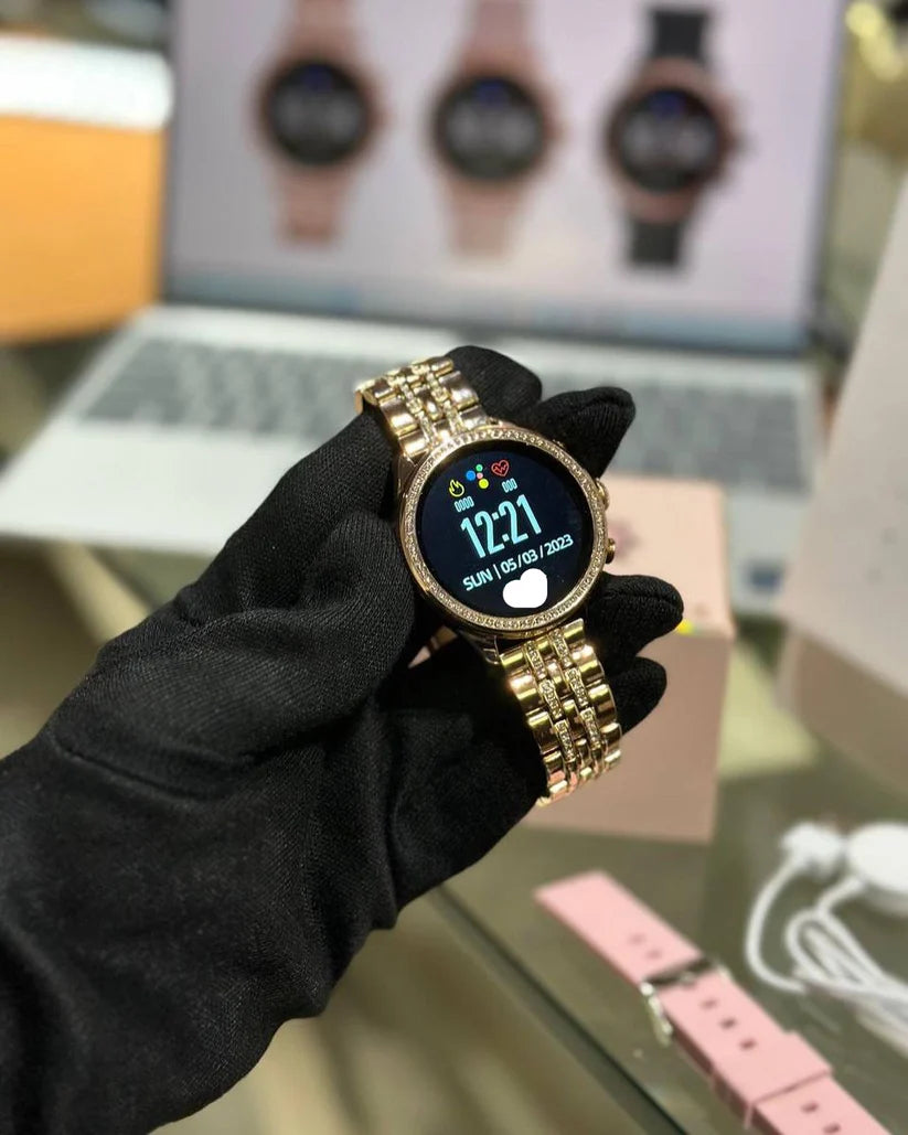 Premium Quality Luxurious Fassil Gen 9 Smartwatch with Calling and Amoled Display Free Gift included