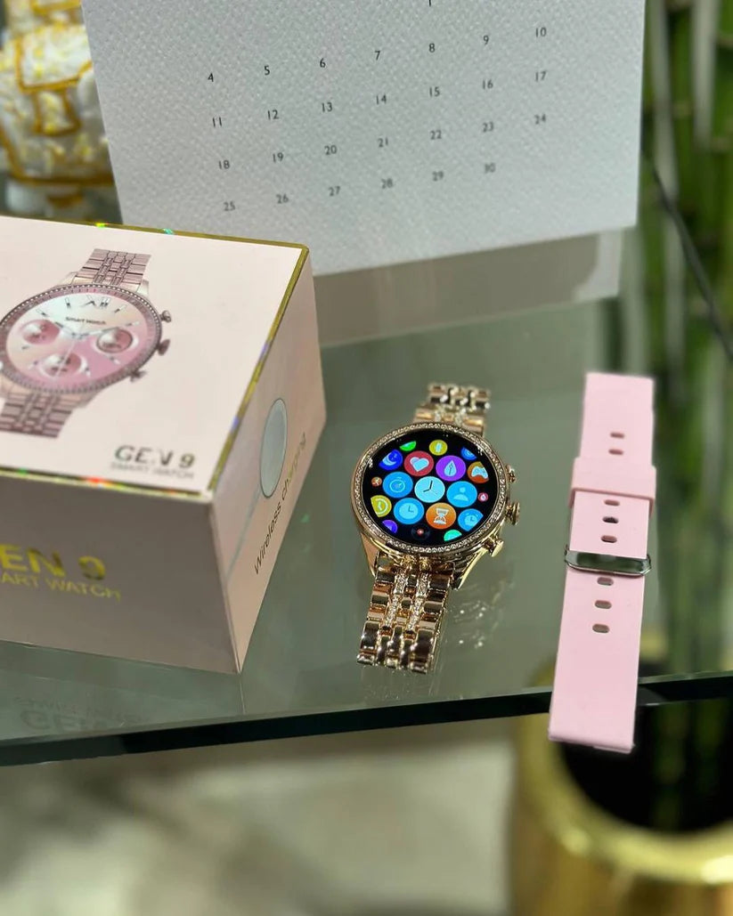 Premium Quality Luxurious Fassil Gen 9 Smartwatch with Calling and Amoled Display Free Gift included