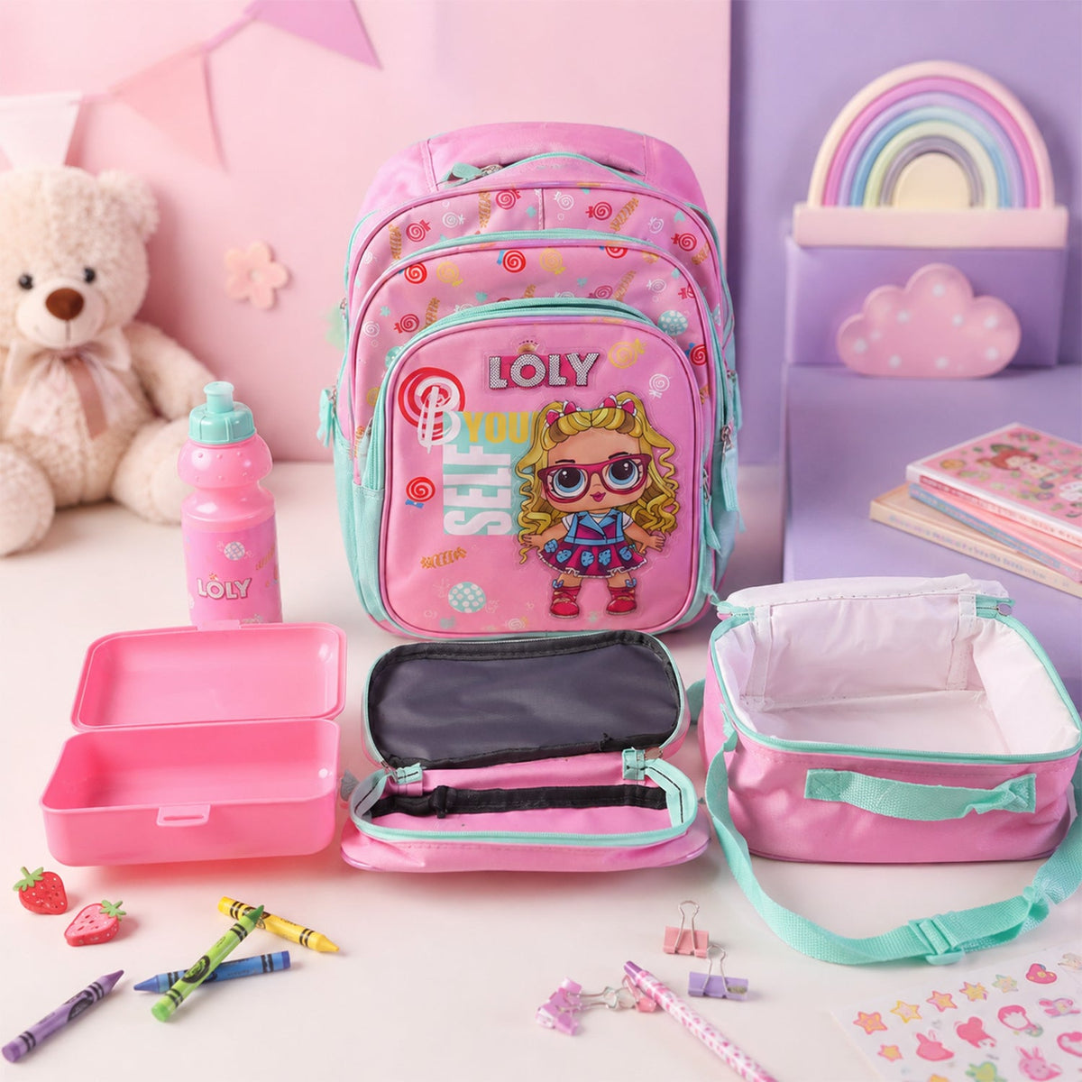 Kids School Bag Set – 5-in-1 Combo for School | Little Fashionistas